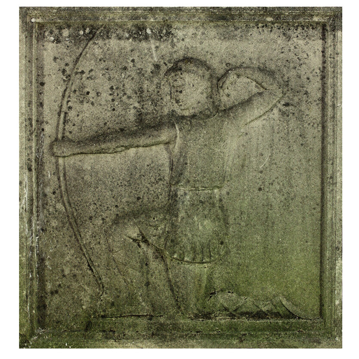 Stone relief of an archer